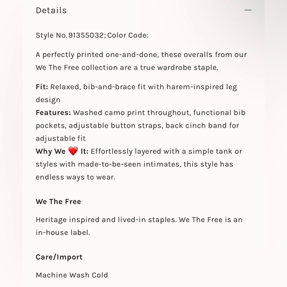 Free People Way it Goes Camo Harem Overalls Size Large NWT - Picture 5 of 16